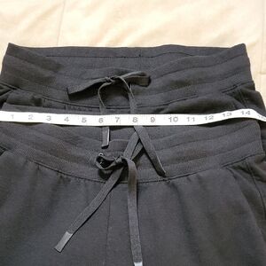 (2) Pair Womens Black Jogger Pants - Casual Drawstring Waist Small